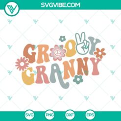 Family, SVG Files, Groovy Granny SVG File, Retro Granny SVG Download, Boho 21