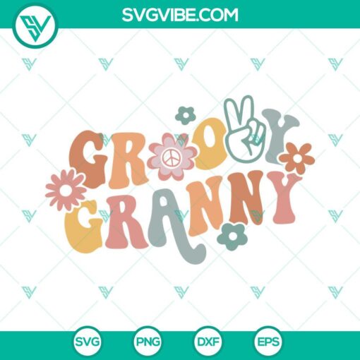 groovy granny svg retro granny svg boho flower svg hippie family svg png dxf eps cricut 4 mockup