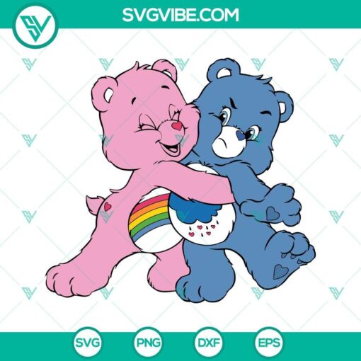 grumpy bear and cheer bear care bear svg dxf eps png cricut silhouette clipart 4 mockup