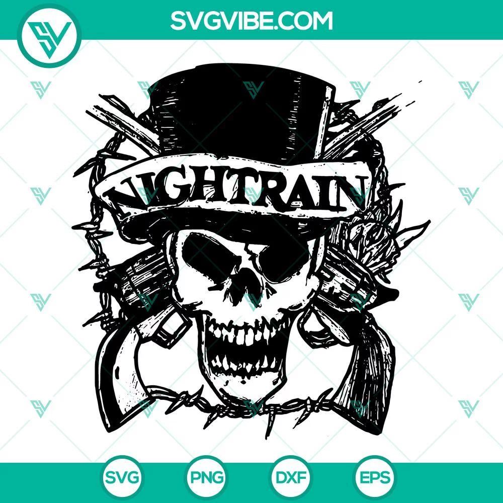 Musics, SVG Files, Guns N Roses Night Train SVG Files, Rock Band SVG Files, 90s 1