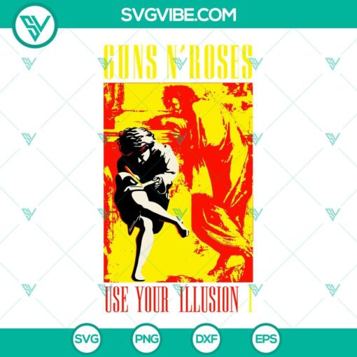 guns n roses svg use your illusion i svg png dxf eps cricut 6 mockup