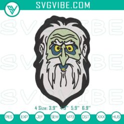 Gus Haunted Mansion head embroidery design, featuring Hitchhiking Ghosts machine file for spooky stitching projects.