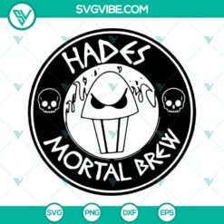 Hades Mortal Brew SVG File, Mortal Starbucks Coffee SVG Download PNG DXF EPS