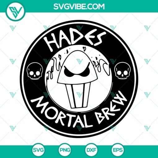 hades mortal brew svg mortal starbucks coffee svg png dxf eps cricut files 5 mockup