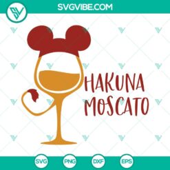 Disney, Food And Drink, SVG Files, Hakuna Moscato SVG Images, Mickey Ears Wine 16