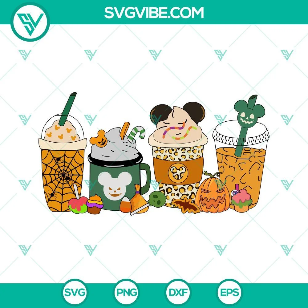 Halloween, SVG Files, Halloween Coffee SVG Files PNG, Carnival Food Drink 1