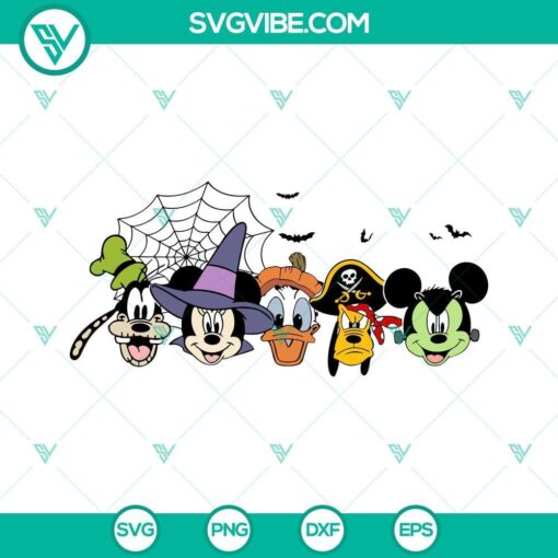 halloween disney characters svg mickey minnie halloween svg pirate pluto svg donald duck pumpkin svg 1 mockup