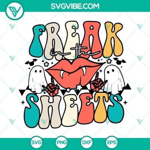 halloween freak in the sheets ghost svg png dxf eps digital file 3 mockup