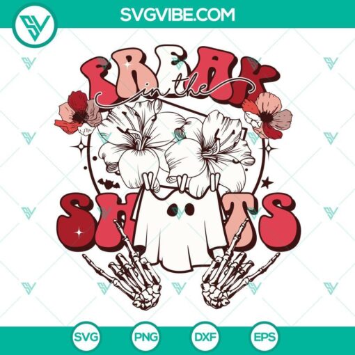 halloween freak in the sheets svg funny halloween svg floral ghost svg png dxf eps cut files 8 mockup