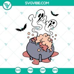 Halloween Ghost Potion Witch Cauldron SVG Image PNG DXF EPS Files