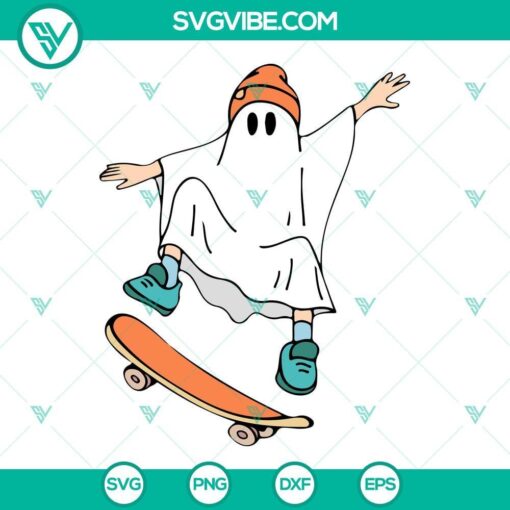 halloween ghost skateboard svg boy halloween svg kids halloween svg png dxf eps files 9 mockup