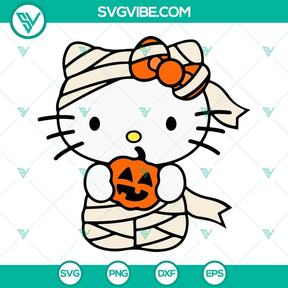 Halloween, SVG Files, Halloween Hello Kitty SVG Image Bundle, Hello Kitty 2