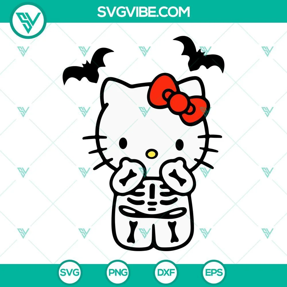 Halloween, SVG Files, Halloween Hello Kitty SVG Image Bundle, Hello Kitty 3