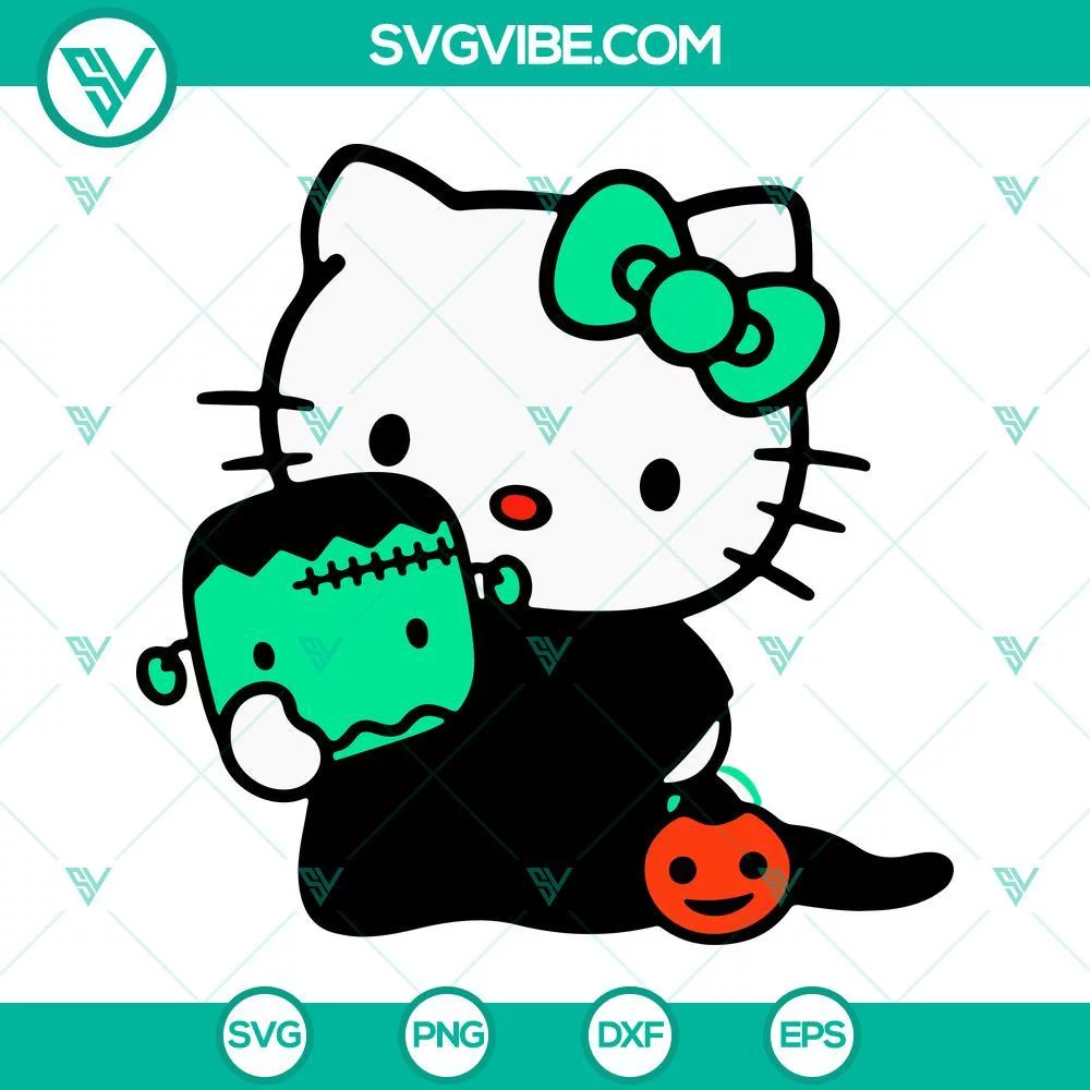 Halloween, SVG Files, Halloween Hello Kitty SVG Image Bundle, Hello Kitty 6