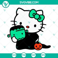 Halloween Hello Kitty SVG Download Bundle, Hello Kitty Pumpkin SVG Download, Boo 10
