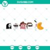 Halloween themed Pac Man SVG, cute horror character design for digital use, spooky and fun Halloween SVG images.