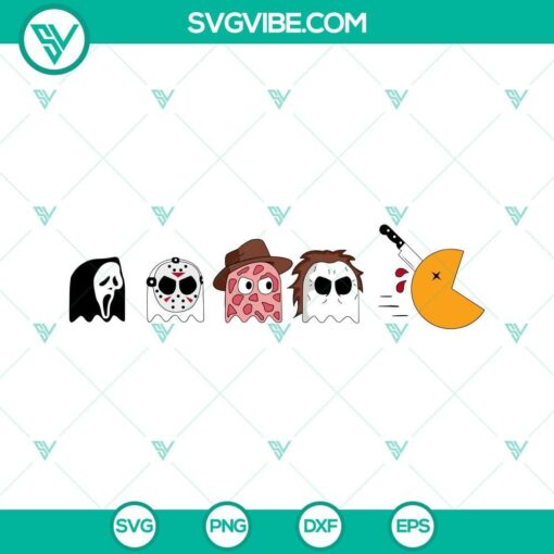 halloween horror character pac man svg cute horror character svg png dxf eps instant download 7 mockup