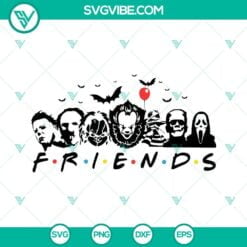 Movies, SVG Files, Halloween Horror Characters Friends SVG File, Horror Movie 3