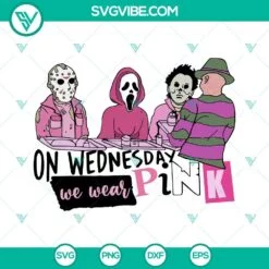 Halloween, SVG Files, Horror Movie Characters In Knives SVG Image, Pink 4