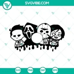 Halloween, Starbucks Cup Wrap, SVG Files, Halloween Horror Movie Killers 2