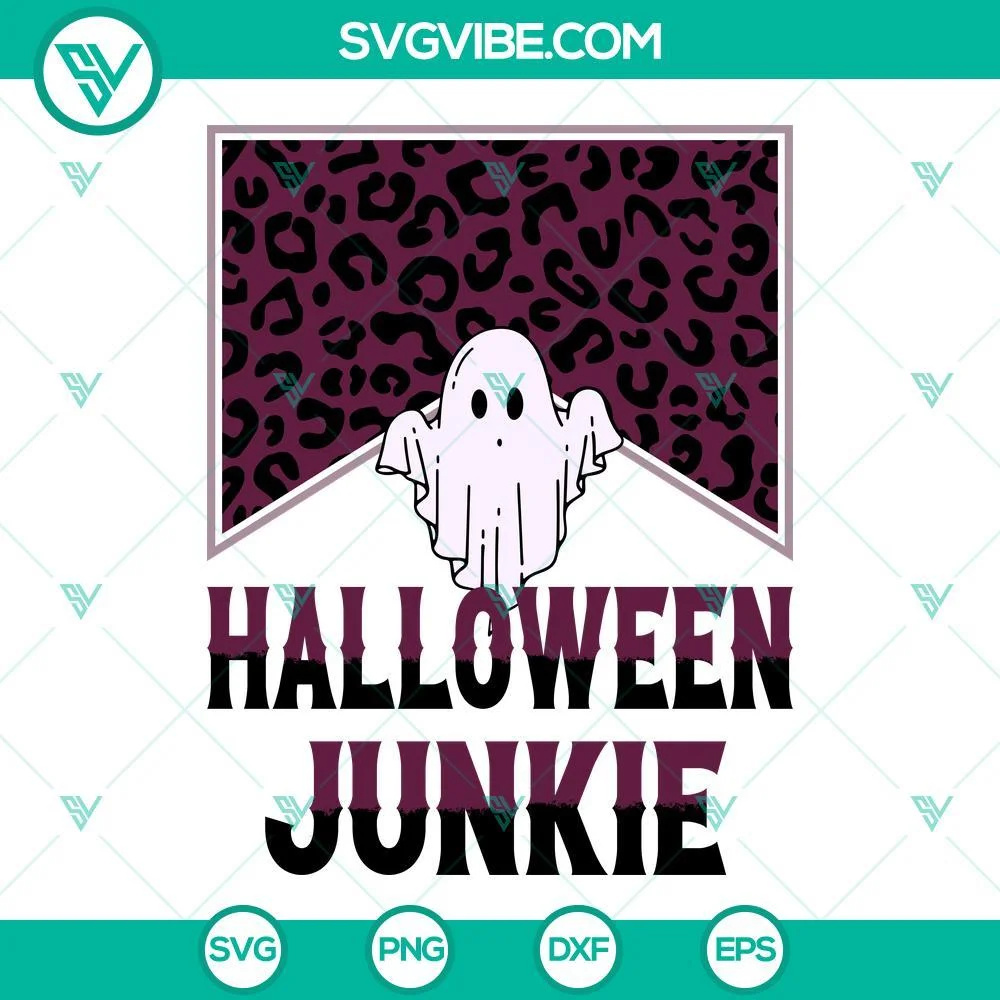 Halloween, SVG Files, Halloween Junkie SVG File, Western Leopard SVG Image, 1