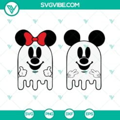 Disney, Halloween, SVG Files, Halloween Mickey Minnie Ghost Bundle SVG File, 24