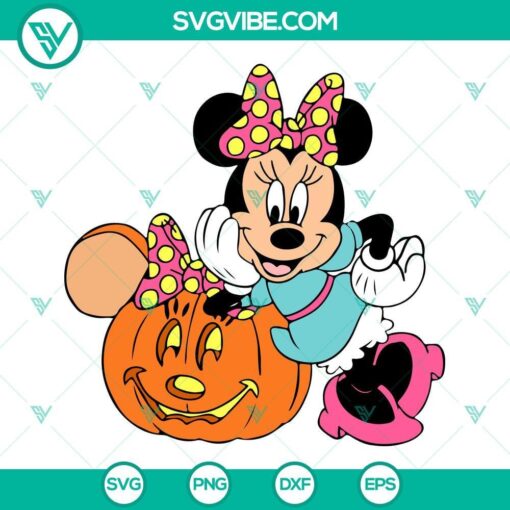 halloween minnie mouse svg minnie mouse pumpkin halloween svg png dxf eps cricut 2 mockup