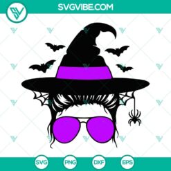 Halloween Mom Messy Bun SVG download featuring Momster and Witch Mom images in PNG and DXF formats. Ideal for Halloween craft projects.