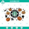 Halloween Starbucks cup SVG with spooky pumpkin design for Halloween season.