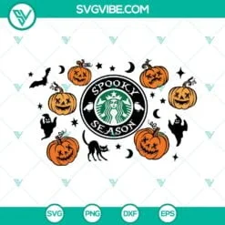 Halloween, Starbucks Cup Wrap, SVG Files, Cute Halloween Starbucks Cup SVG 4