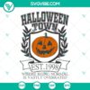 Halloweentown Est 1998 SVG Files featuring vintage retro Halloween images including pumpkin. Great for Halloween crafts and decorations.