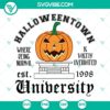 Halloween-themed university and pumpkin SVG images from 1998, perfect for Halloween-themed designs.