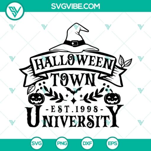 halloweentown university svg dxf eps png cricut silhouette 8 mockup