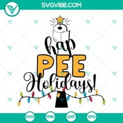 Christmas, SVG Files, Hap Pee Holidays Toilet Paper Christmas Tree SVG Files 5