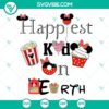 Happiest Kid On Earth Minnie SVG images for Disney World theme, perfect for family-themed digital projects.