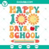 Happy 100 Days of School SVG files for 100th Day celebration download. Colorful and fun design for school projects.