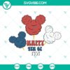 4th of July Mickey Mouse cotton candy themed SVG file for celebrate America theme design.