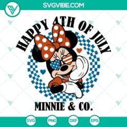 4th Of July, Disney, SVG Files, Happy 4th Of July Minnie And Co SVG Download, 6