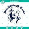 Happy Birthday Mr President Marilyn Monroe SVG image download, featuring American design for events.
