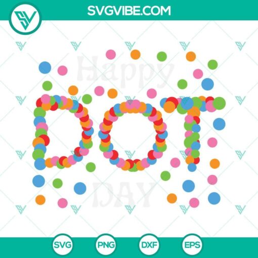 happy dot day svg png dxf eps cut files 3 mockup