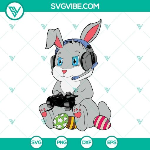 happy easter gamer bunny eggs svg funny easter gamer svg gamer bunny svg 2 mockup