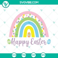 Easter, SVG Files, Happy Easter Rainbow SVG Images, Easter Eggs SVG Download, 5