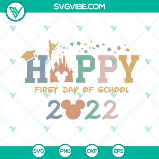 happy first day of school 2022 svg bundle first day teacher svg disney mickey ears back to school 2022 svg 4 mockup