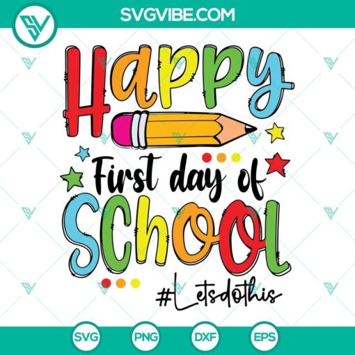 happy first day of school svg back to school svg teacher svg school svg 5 mockup