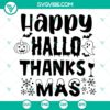 Happy Hallothanksmas SVG Download featuring Halloween and Thanksgiving SVG images for crafting and digital projects.