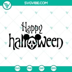 Disney, Halloween, SVG Files, Happy Halloween SVG Image, Mickey Head Ghost Face 19