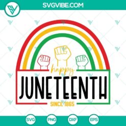 Juneteenth 1865 celebration design SVG, Black History SVG File with Black Power theme. Ideal for digital download.
