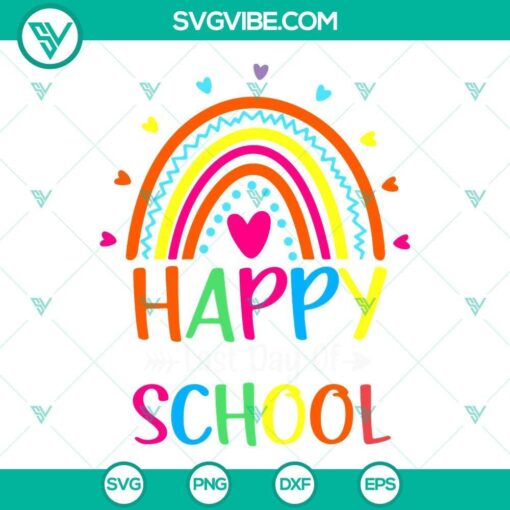 happy last day of school svg summer rainbow svg summer teacher svg student graduation svg png dxf eps 5 mockup