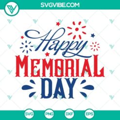 Patriotic Memorial Day SVG file with USA-themed designs for download. Great for America-themed projects.