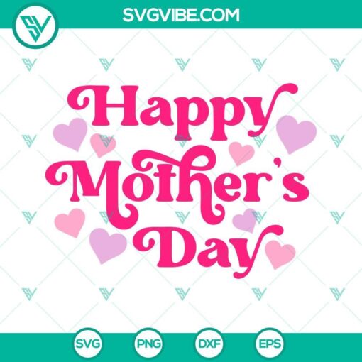 happy mother s day svg love mom svg retro mama svg png dxf eps 8 mockup